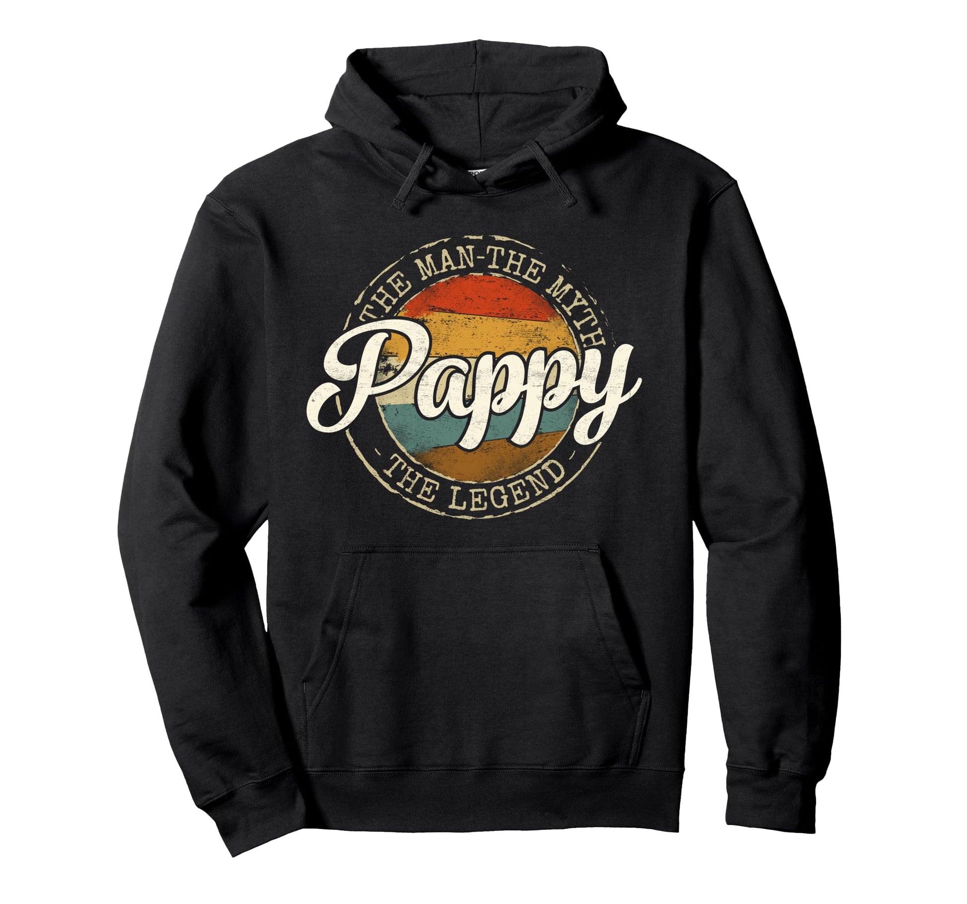 Pappy Myth Legend Stamp Fathers Day Hoodie - Novelty Apparel Men Women - T-Shirt, Sweatshirt, Hoodie