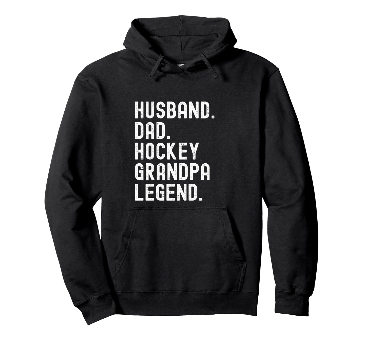 Husband Dad Hockey Grandpa Legend Hoodie - Graphic Print for Adults - T-Shirt, Sweatshirt, Hoodie