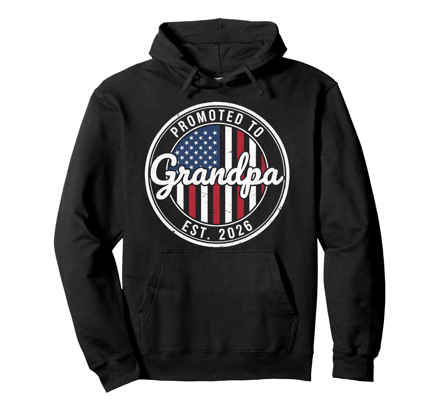 Mens Promoted To Grandpa Est 2026 Hoodie - Trendy Graphic for Adults - T-Shirt, Sweatshirt, Hoodie