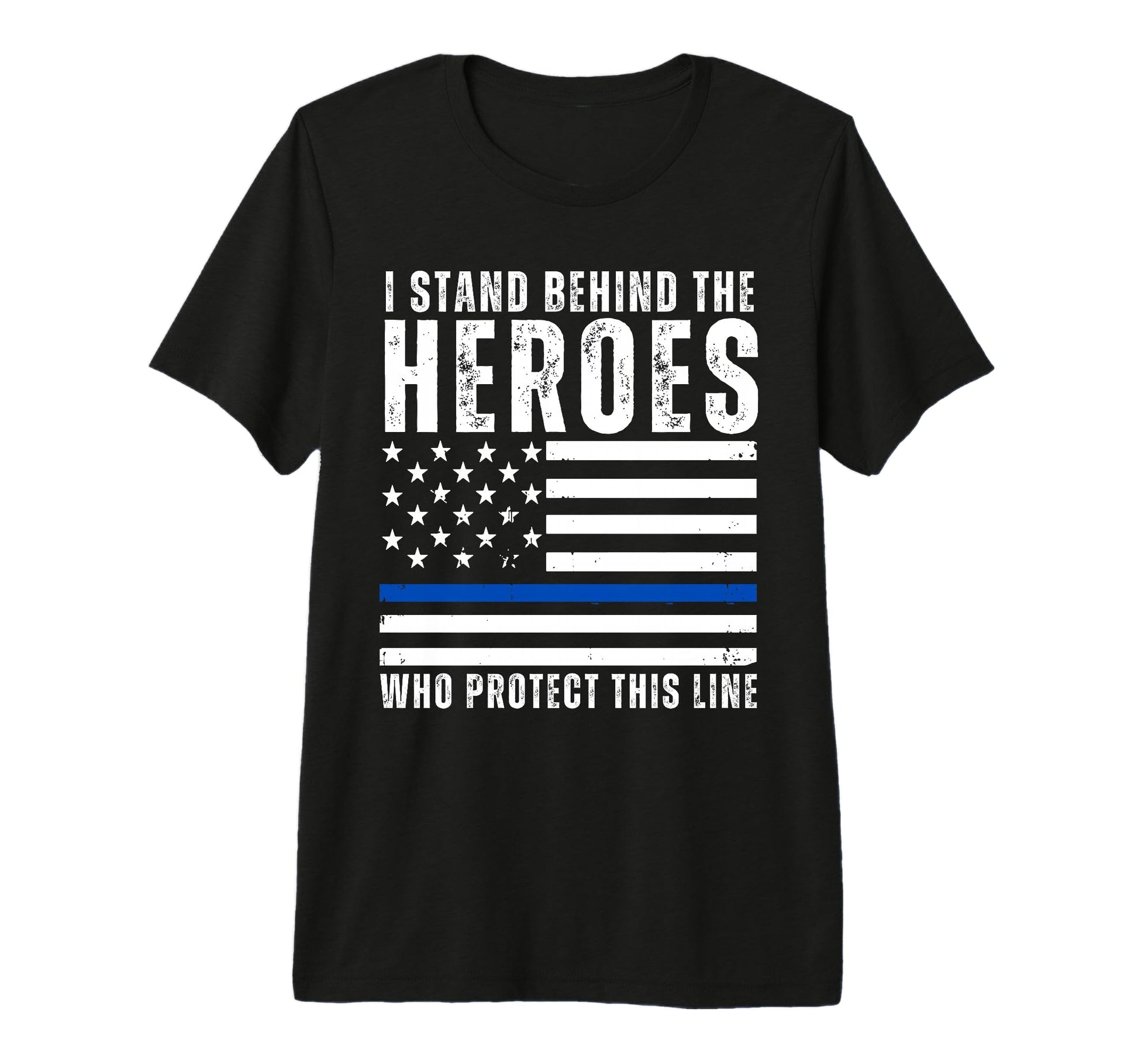 American Flag Police Officer Support T-Shirt - Graphic Print Men Women - T-Shirt, Sweatshirt, Hoodie