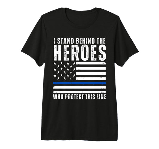 American Flag Police Officer Support T-Shirt - Graphic Print Men Women - T-Shirt, Sweatshirt, Hoodie