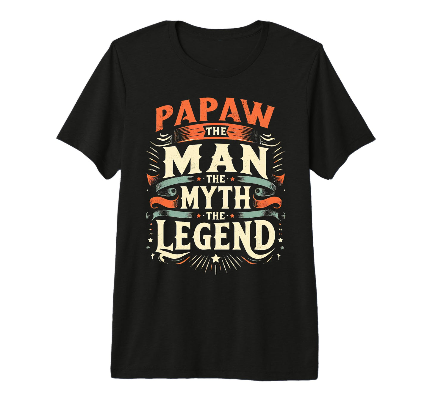 Mens Papaw Myth Legend Dad Grandpa Tri T-Shirt - Novelty Apparel Men Women - T-Shirt, Sweatshirt, Hoodie