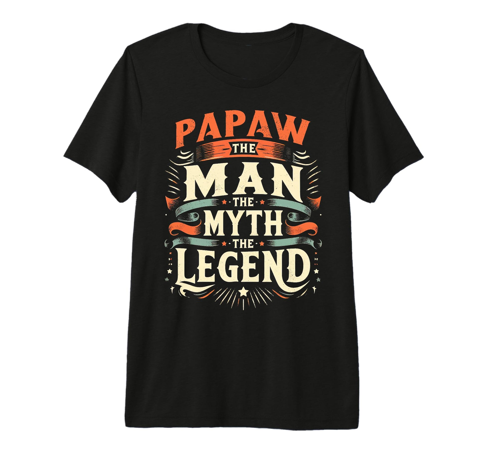 Mens Papaw Myth Legend Dad Grandpa Tri T-Shirt - Novelty Apparel Men Women - T-Shirt, Sweatshirt, Hoodie