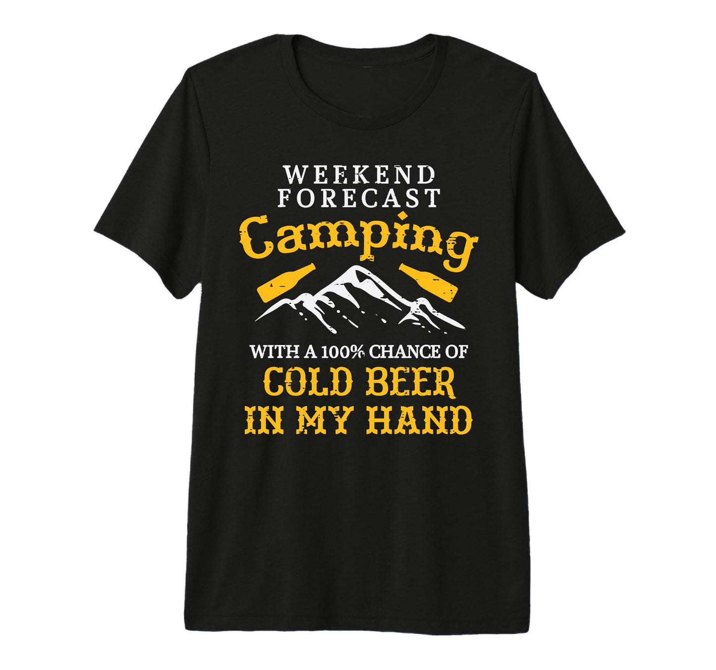 Weekend Forecast Camping Funny Camp T-Shirt - Minimalist Print for Adults - T-Shirt, Sweatshirt, Hoodie