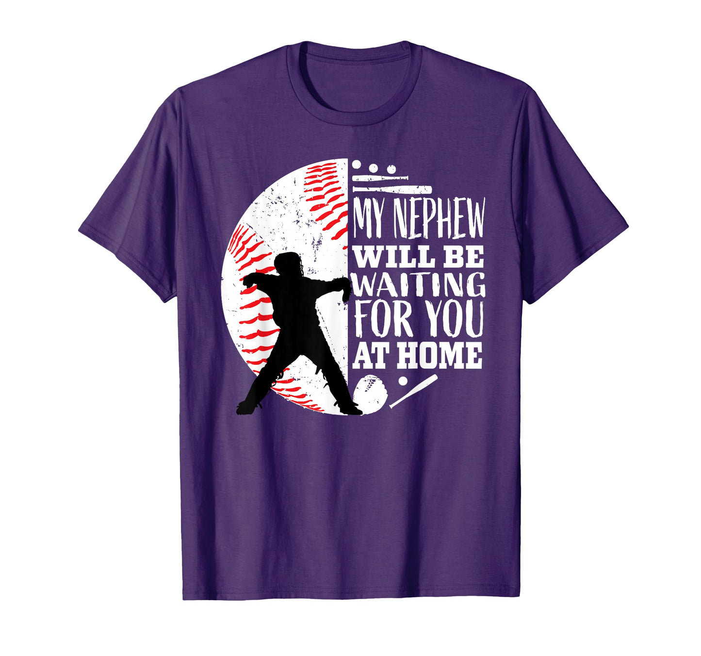 Baseball Catcher Aunt Uncle Nephew T-Shirt - Trendy Graphic for Adults - T-Shirt, Sweatshirt, Hoodie