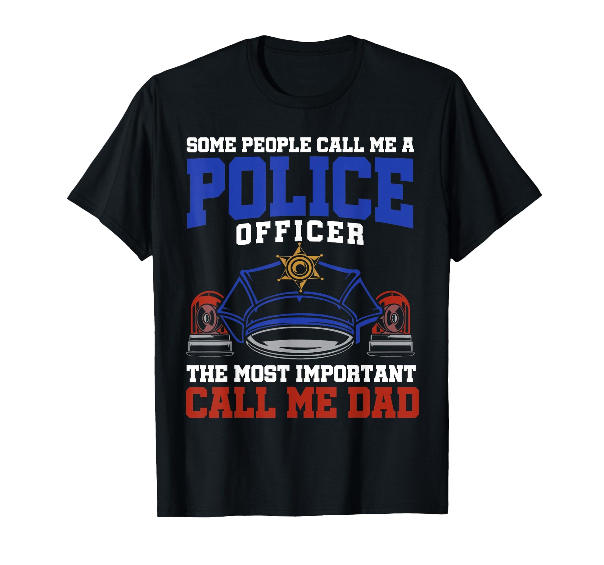 Police Officer Dad Husband Cop T-Shirt - Minimalist Print for Adults - T-Shirt, Sweatshirt, Hoodie