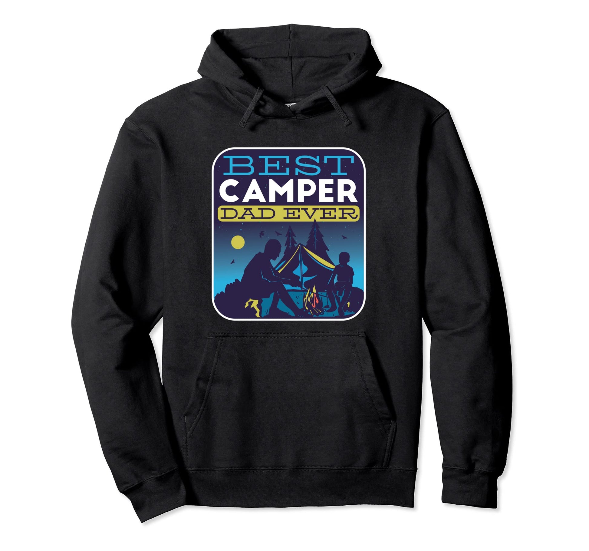 Best Camper Dad Camping Nature Hiking Hoodie - Custom Art Print Men Women - T-Shirt, Sweatshirt, Hoodie