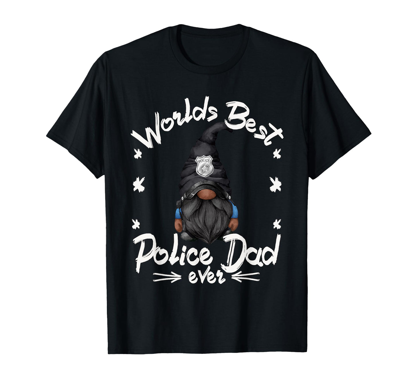Worlds Best Police Dad Grandpa Police T-Shirt - Graphic Print Unisex - T-Shirt, Sweatshirt, Hoodie