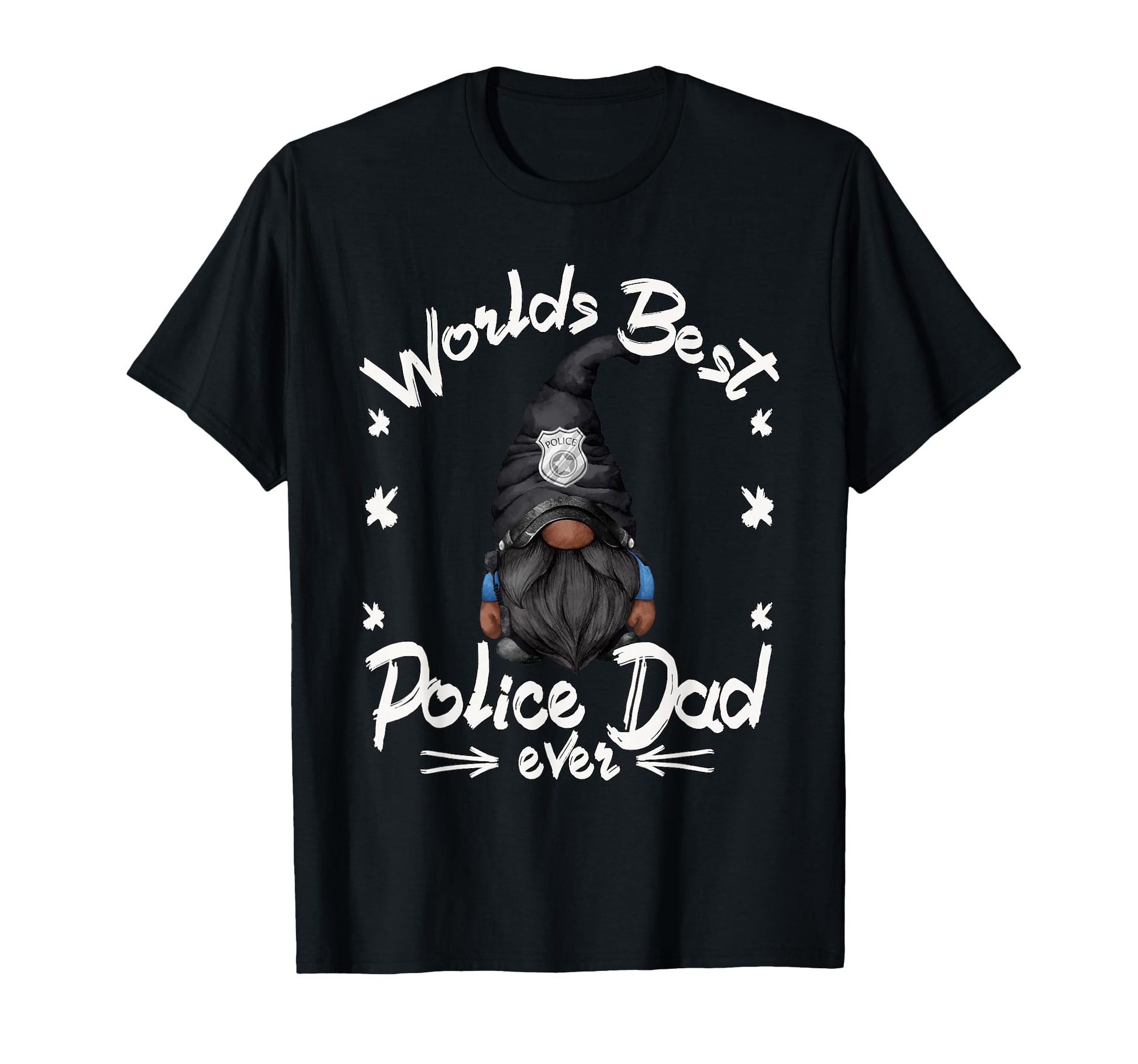 Worlds Best Police Dad Grandpa Police T-Shirt - Graphic Print Unisex - T-Shirt, Sweatshirt, Hoodie