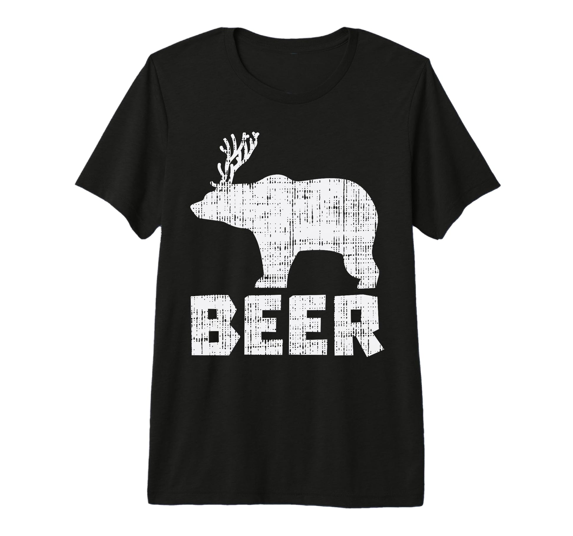 Bear Deer Beer Funny Drinking T-Shirt - Minimalist Print for Adults - T-Shirt, Sweatshirt, Hoodie