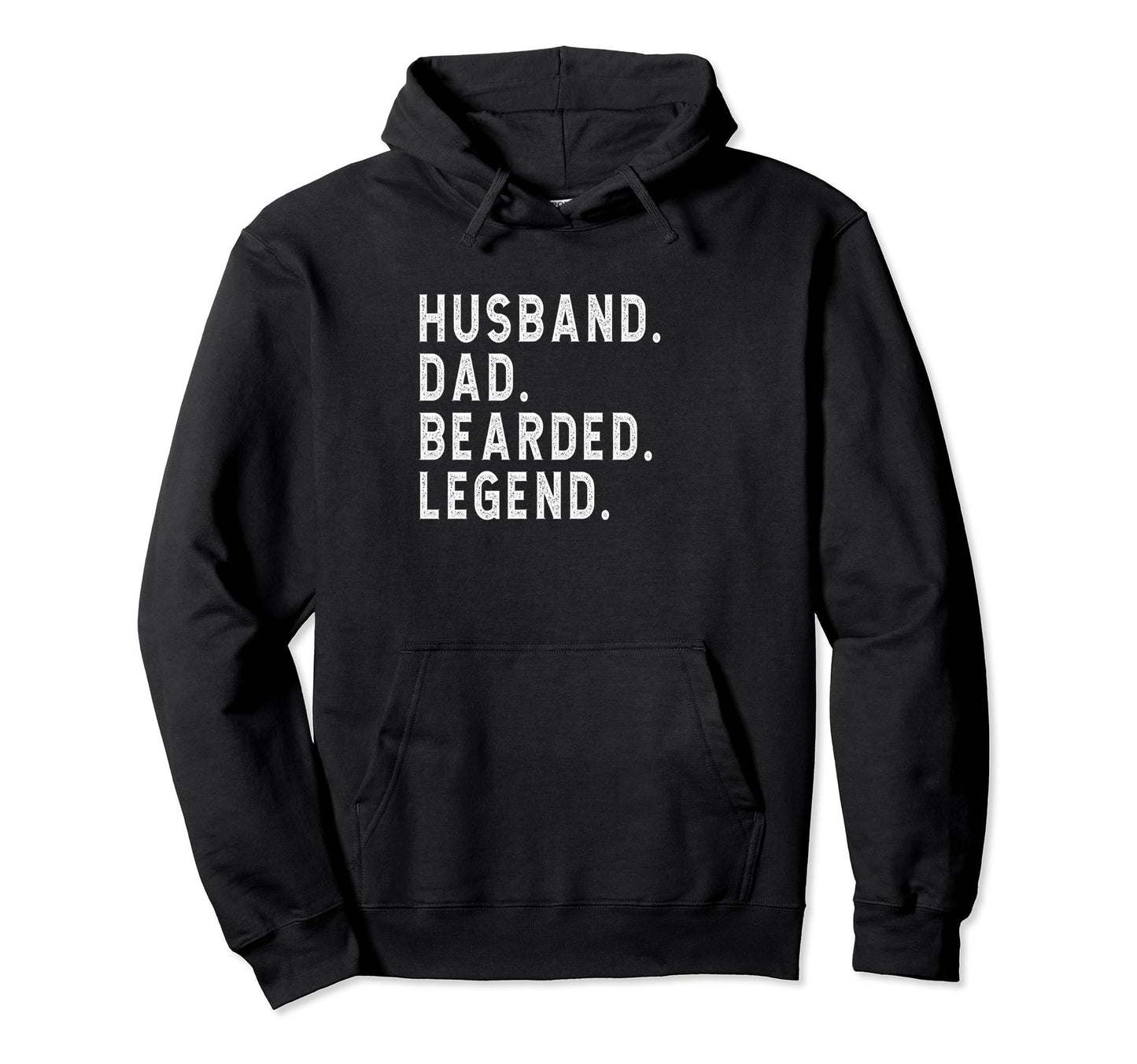 Husband Dad Bearded Legend Fathers Day Hoodie - Graphic Print Men Women - T-Shirt, Sweatshirt, Hoodie