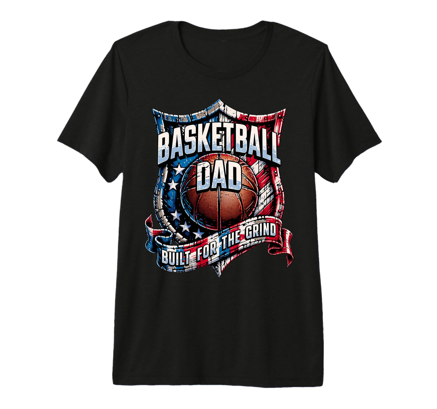 Funny Proud Basketball Dad Tri Blend T-Shirt - Trendy Graphic for Adults - T-Shirt, Sweatshirt, Hoodie