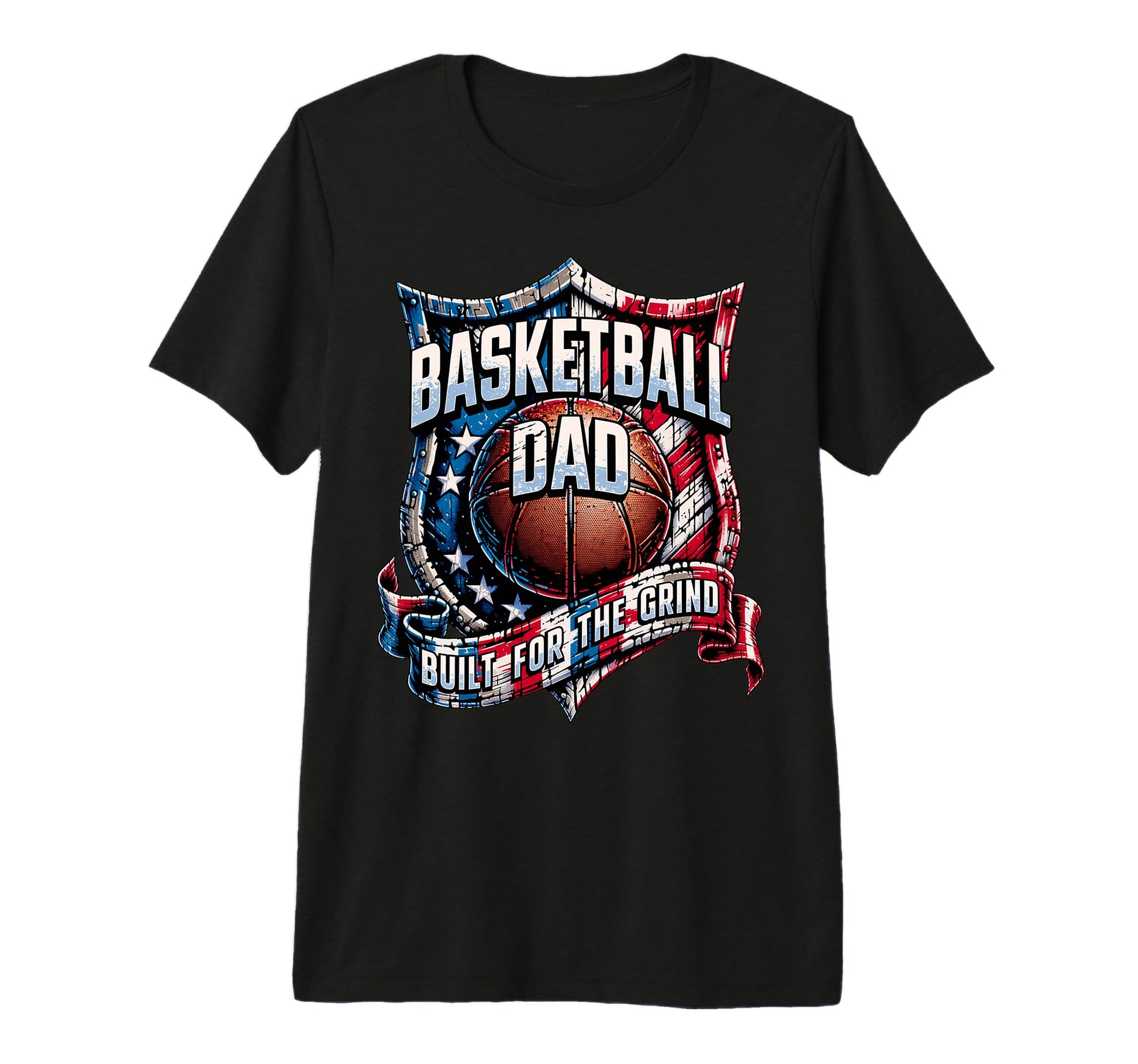 Funny Proud Basketball Dad Tri Blend T-Shirt - Trendy Graphic for Adults - T-Shirt, Sweatshirt, Hoodie