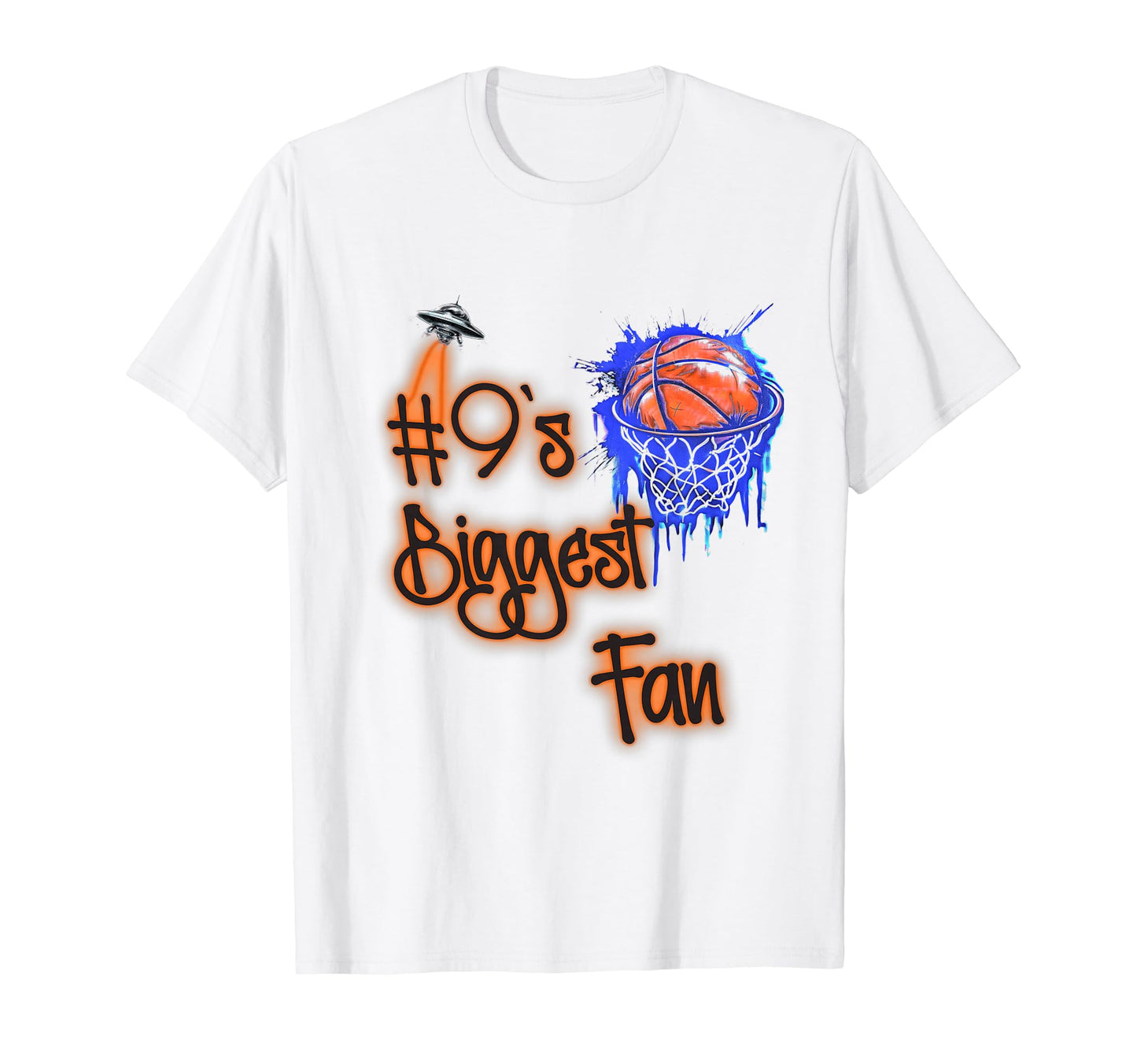 9 Biggest Fan Basketball Player Number T-Shirt - Graphic Print for Adults - T-Shirt, Sweatshirt, Hoodie