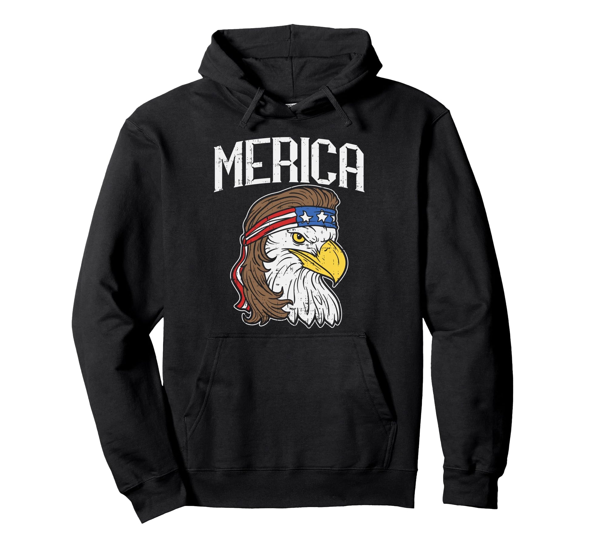 Merica Eagle Mullet 4Th July Redneck Hoodie - Fun Novelty Design Men Women - T-Shirt, Sweatshirt, Hoodie