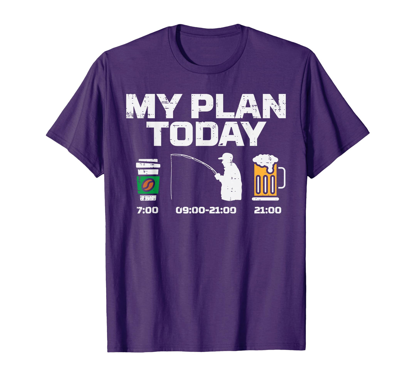 My Plan Today Coffee Fishing T-Shirt - Casual Everyday Wear for Adults - T-Shirt, Sweatshirt, Hoodie