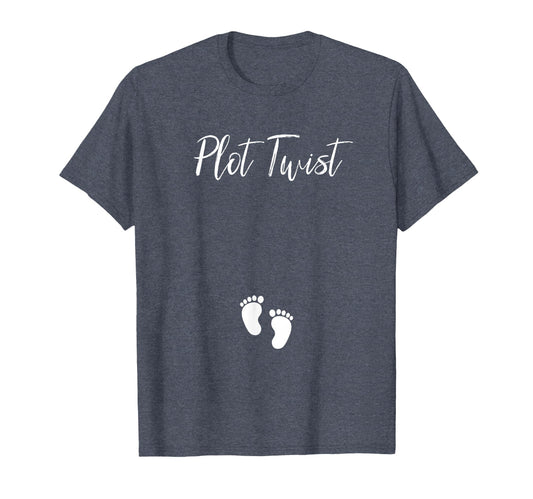 Bookish Plot Twist Pregnancy T-Shirt - Fun Novelty Design Men Women - T-Shirt, Sweatshirt, Hoodie