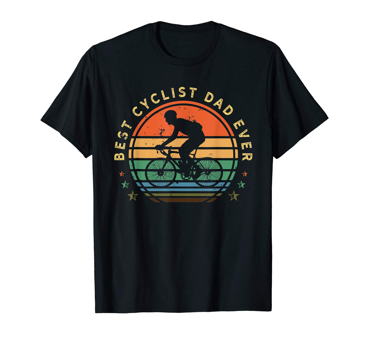 Mens Cycling Sunset Bicycle Cyclist T-Shirt - Custom Art Print for Adults - T-Shirt, Sweatshirt, Hoodie