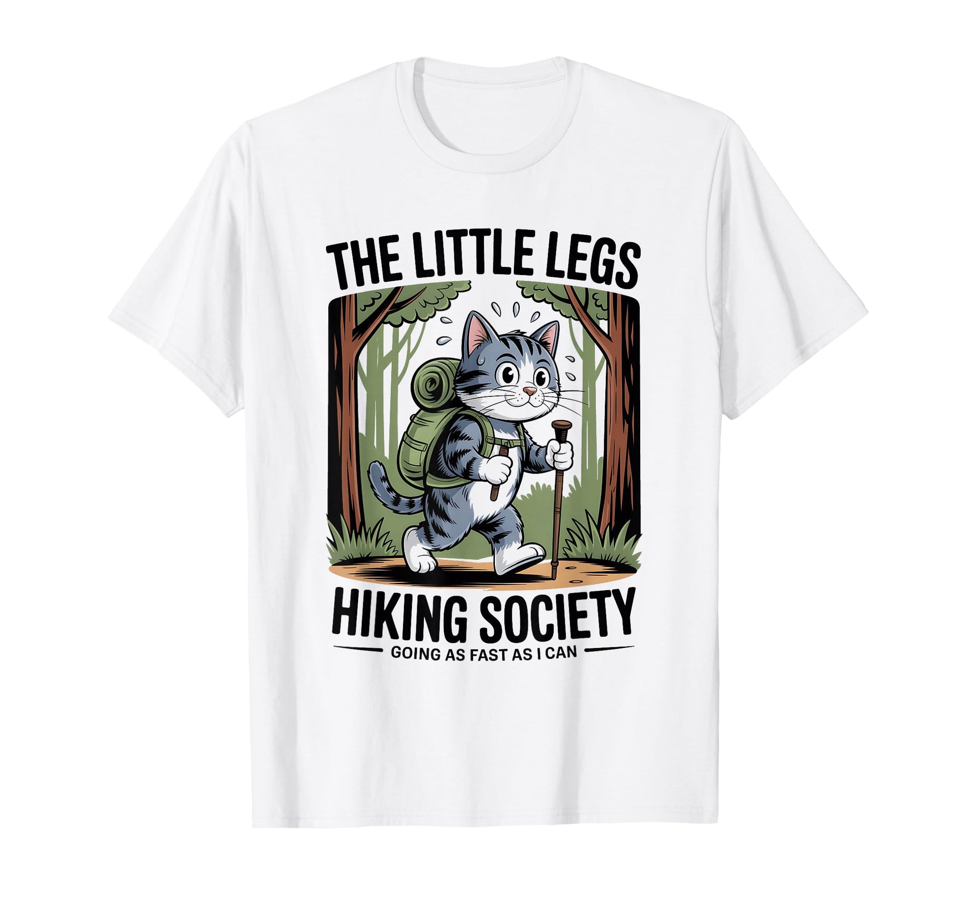Funny Cat Hiker Hikers Hiking T-Shirt - Aesthetic Graphic Men Women - T-Shirt, Sweatshirt, Hoodie