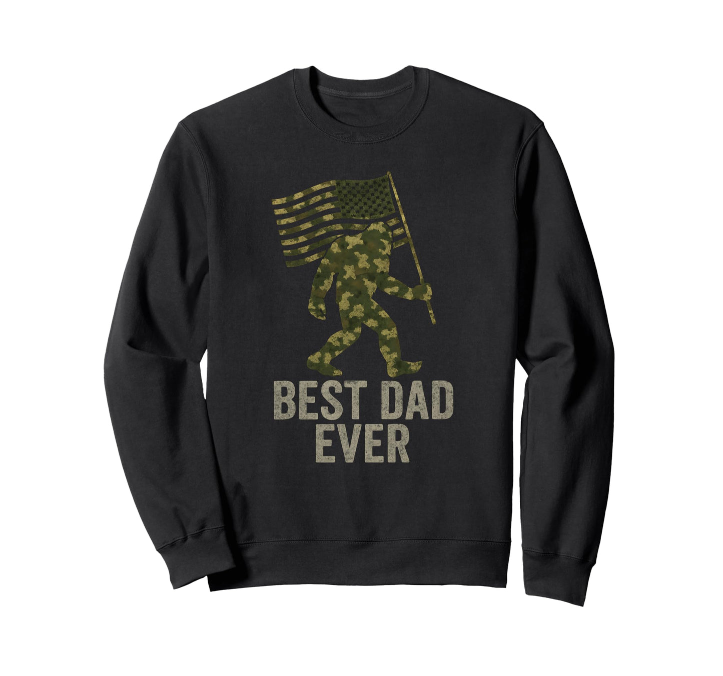Best Dad Ever American Flag Sweatshirt - Custom Art Print Men Women - T-Shirt, Sweatshirt, Hoodie