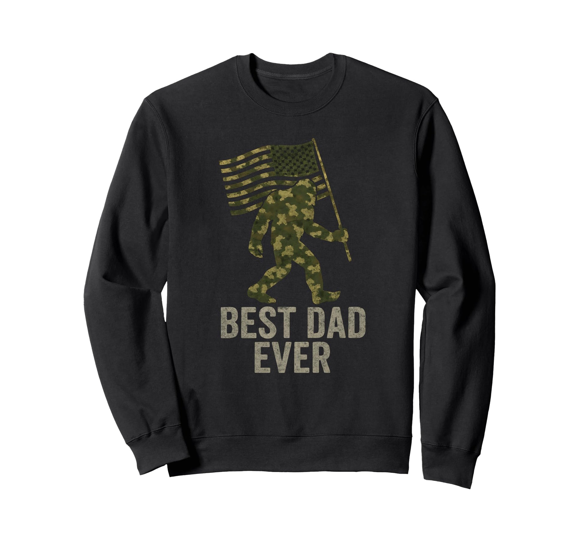 Best Dad Ever American Flag Sweatshirt - Custom Art Print Men Women - T-Shirt, Sweatshirt, Hoodie