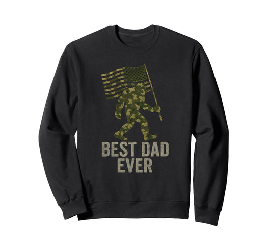 Best Dad Ever American Flag Sweatshirt - Custom Art Print Men Women - T-Shirt, Sweatshirt, Hoodie