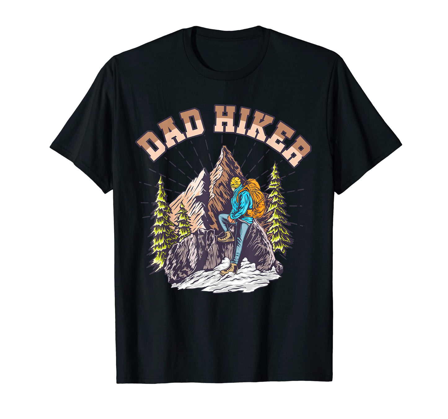 Dad Hiker Mountain Terrain Climber T-Shirt - Fun Novelty Design for Adults - T-Shirt, Sweatshirt, Hoodie