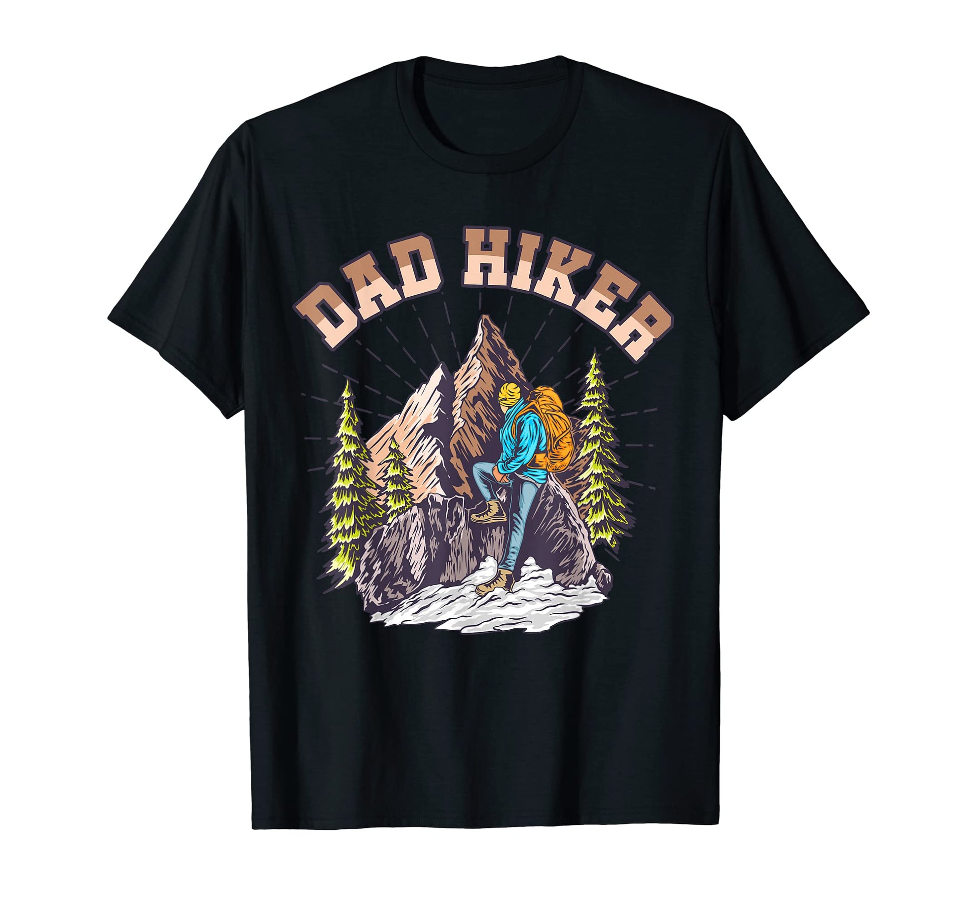 Dad Hiker Mountain Terrain Climber T-Shirt - Fun Novelty Design for Adults - T-Shirt, Sweatshirt, Hoodie