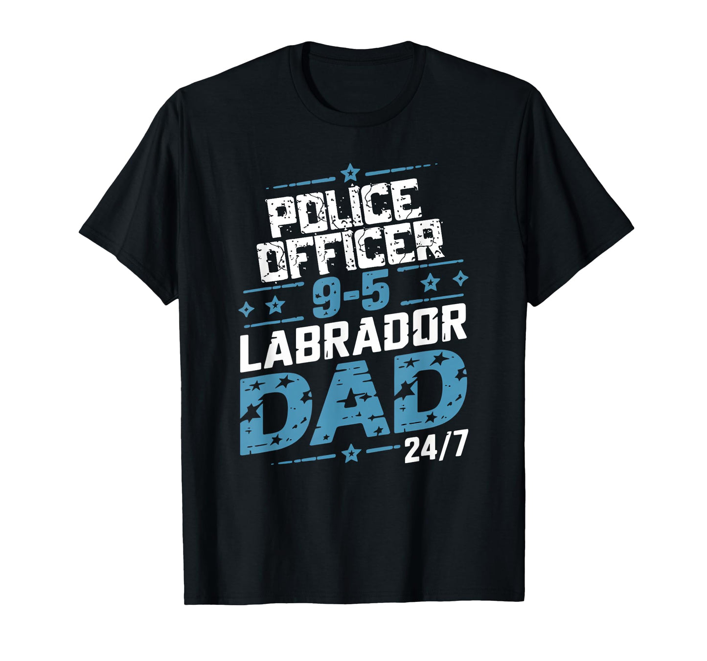 Police Officer Labrador Dad Labrador T-Shirt - Unique Graphic for Adults - T-Shirt, Sweatshirt, Hoodie