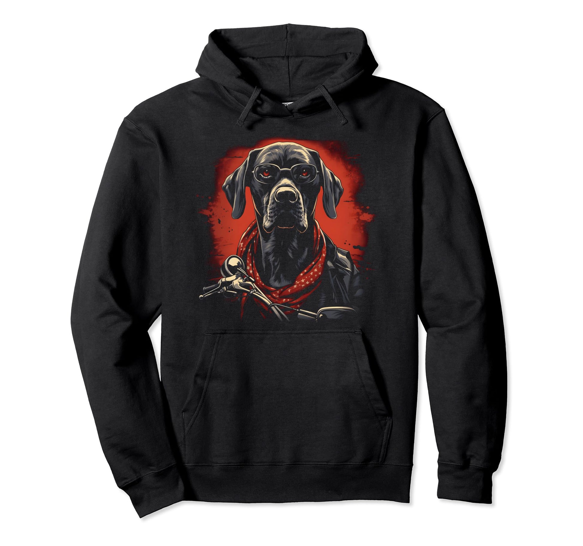Motorcycle Dad Biker Dog Funny Great Hoodie - Unique Graphic Men Women - T-Shirt, Sweatshirt, Hoodie
