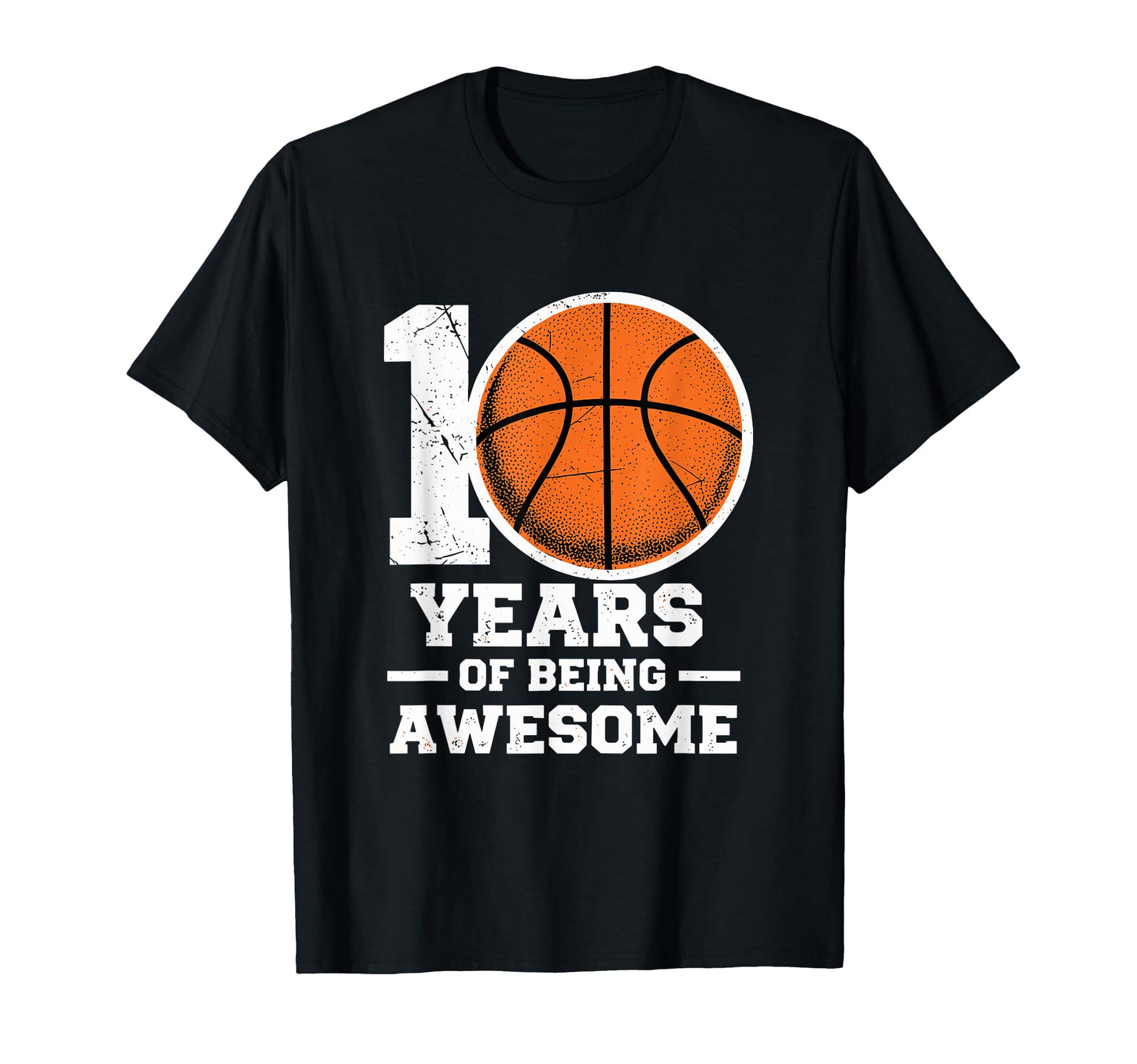 10 Years Old 10Th Birthday Party Basketball T-Shirt - Graphic Print Unisex - T-Shirt, Sweatshirt, Hoodie