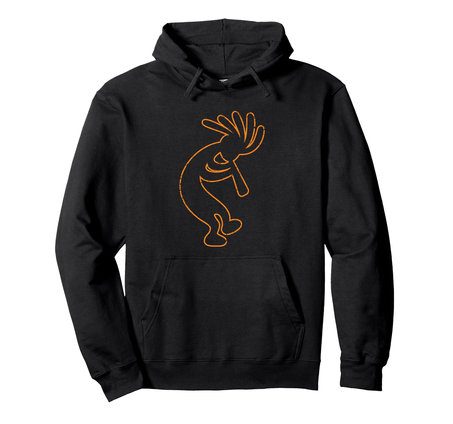 Dancing Kokopelli Positive Vibes Distressed Hoodie - Trendy Graphic Unisex - T-Shirt, Sweatshirt, Hoodie