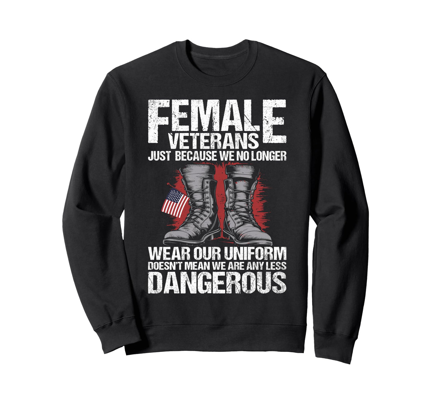 Female Veteran Usa Veterans Day Sweatshirt - Aesthetic Graphic for Adults - T-Shirt, Sweatshirt, Hoodie