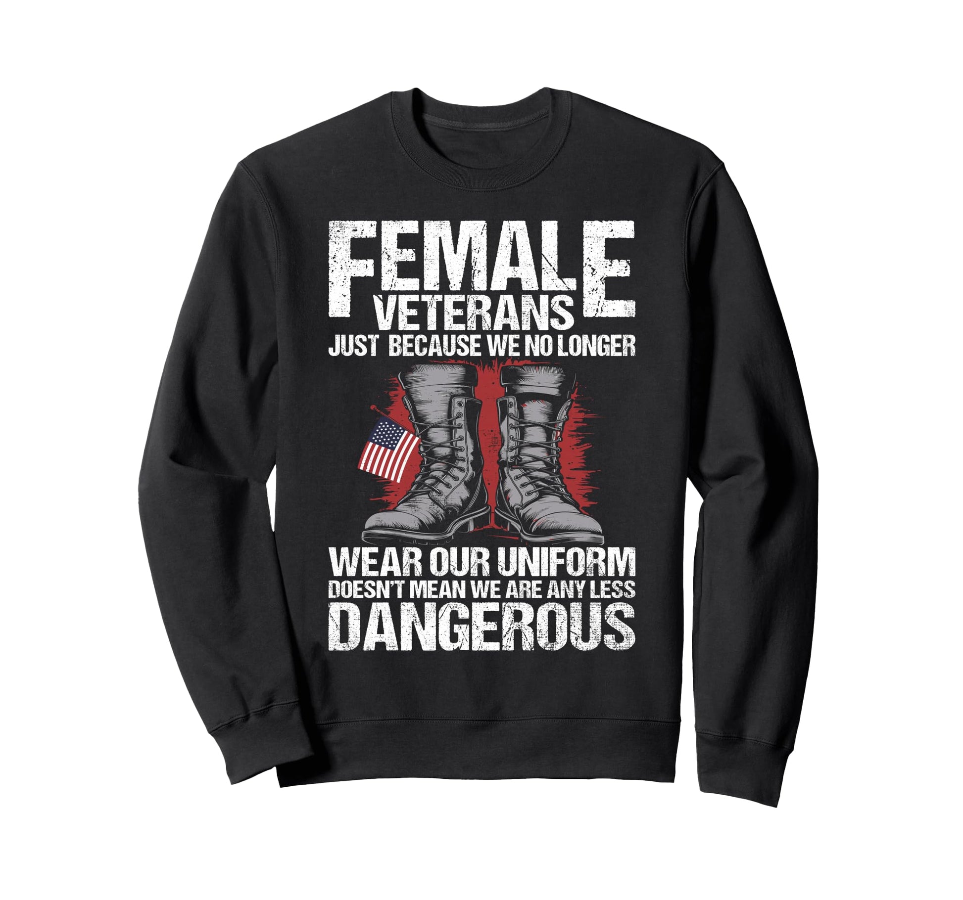 Female Veteran Usa Veterans Day Sweatshirt - Aesthetic Graphic for Adults - T-Shirt, Sweatshirt, Hoodie