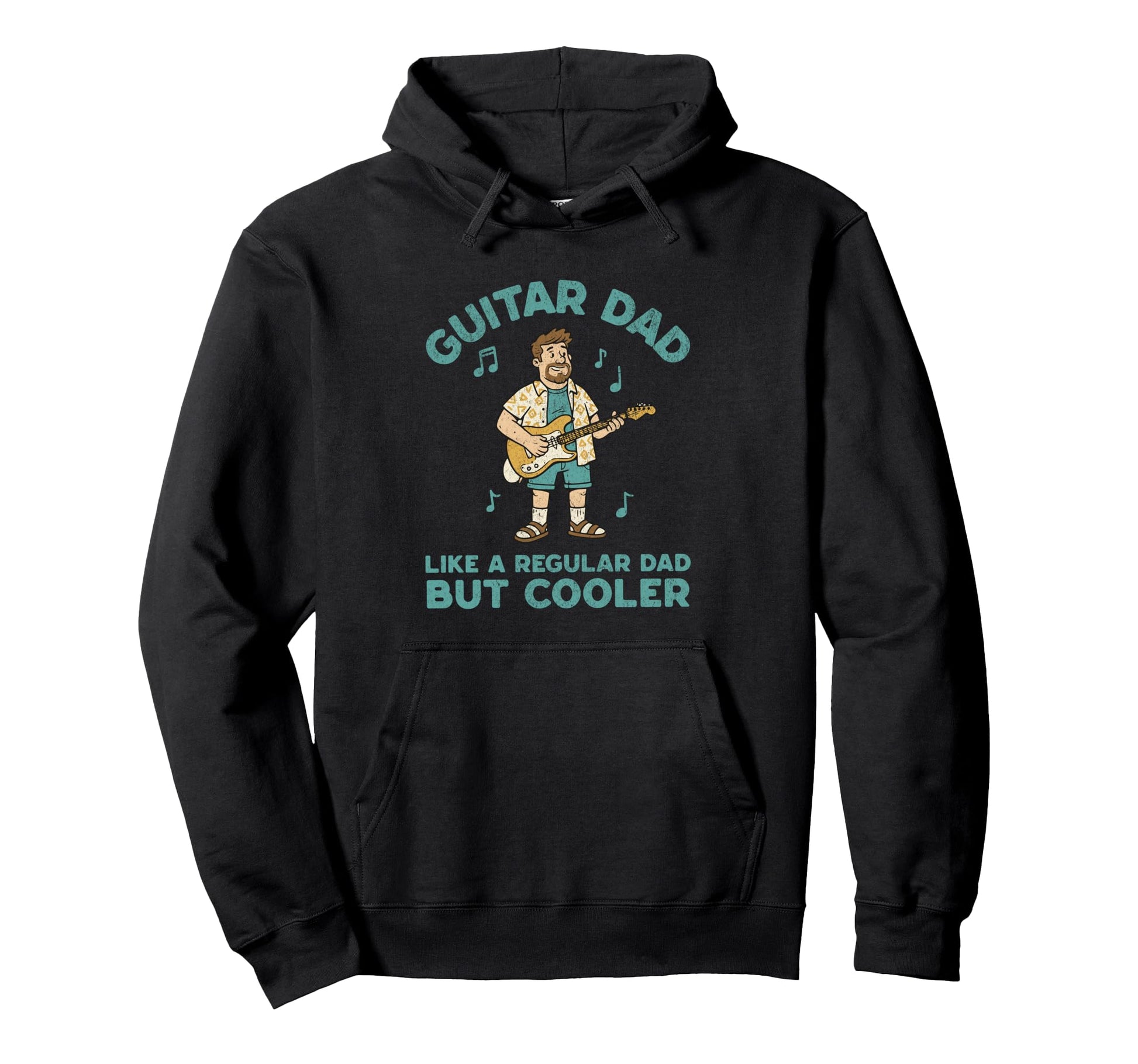 Funny Guitar Dad Like Regular Dad But Hoodie - Graphic Print Men Women - T-Shirt, Sweatshirt, Hoodie