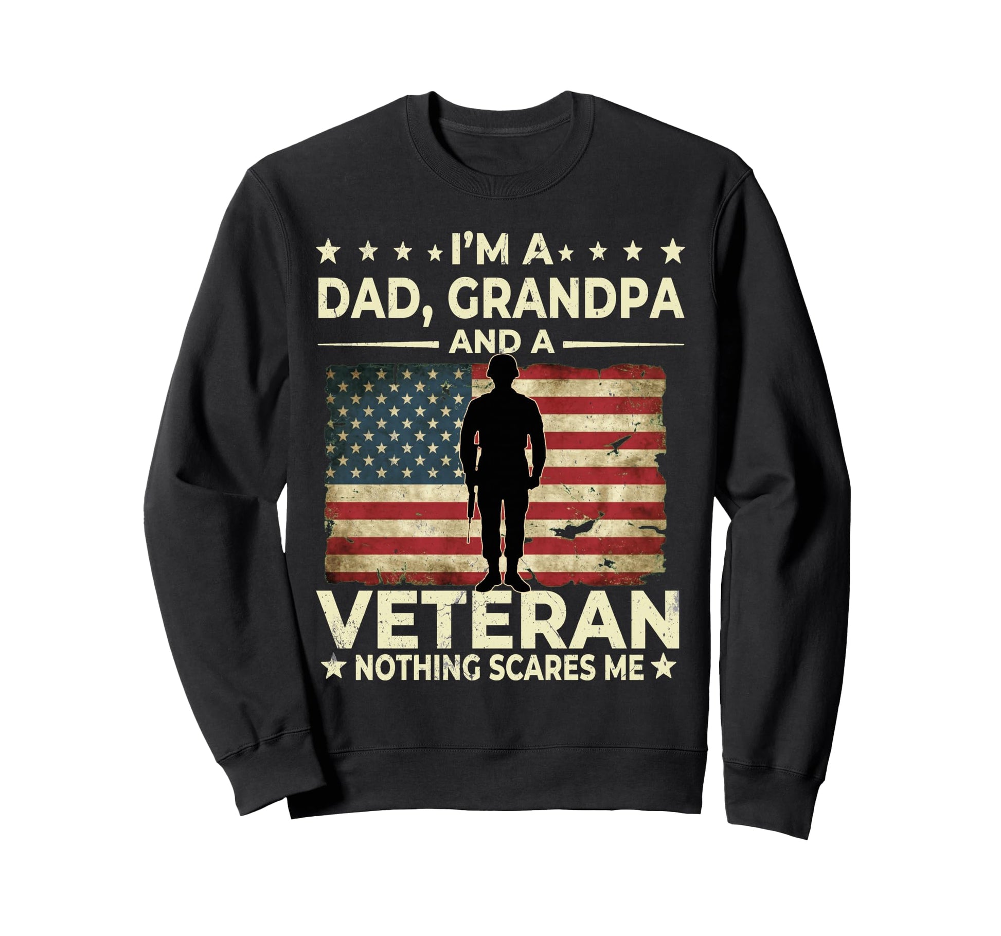 Im Dad Grandpa And Veteran Fathers Sweatshirt - Minimalist Print Men Women - T-Shirt, Sweatshirt, Hoodie