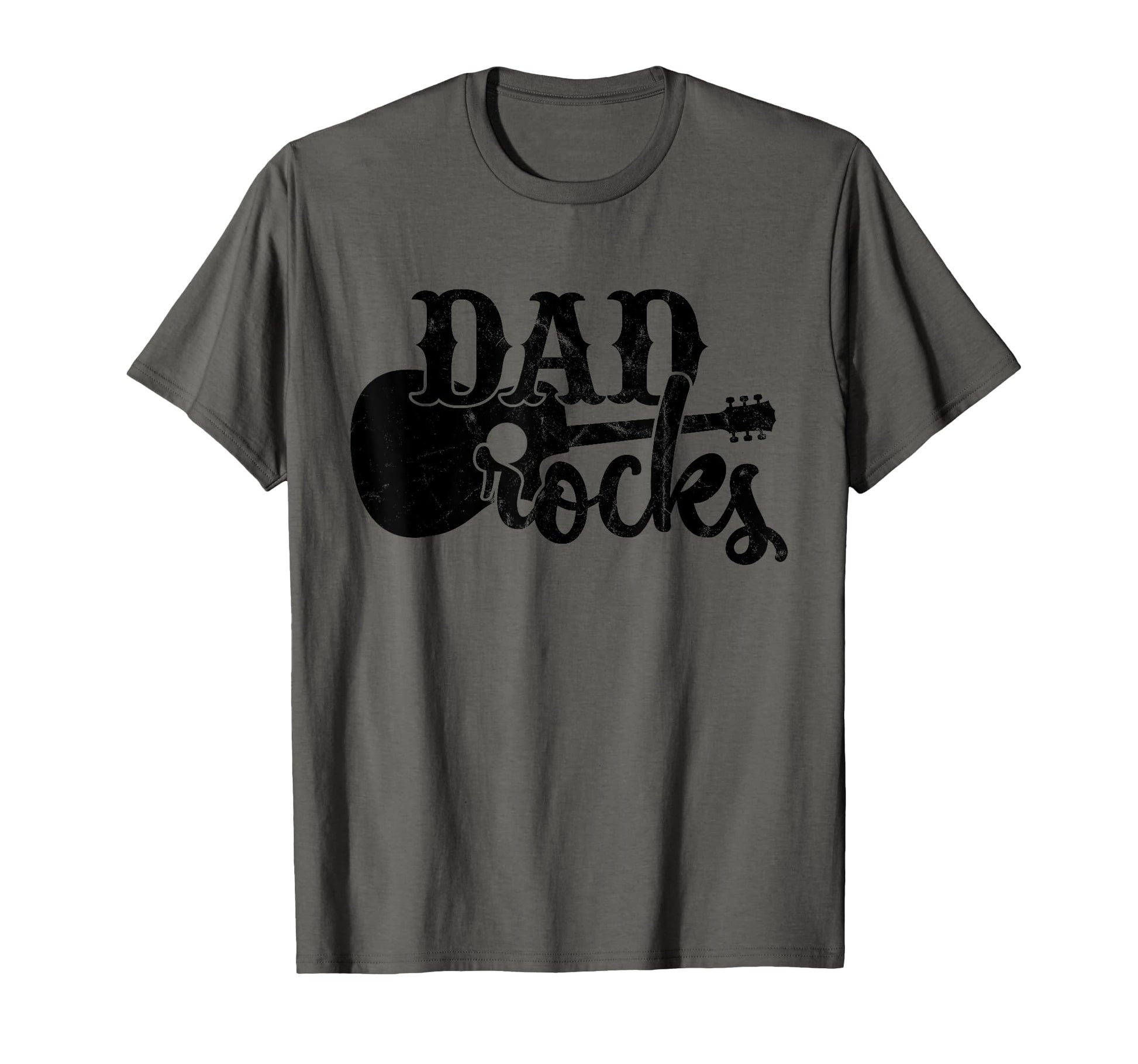 Dad Rocks Guitar Father Musician T-Shirt - Minimalist Print for Adults - T-Shirt, Sweatshirt, Hoodie