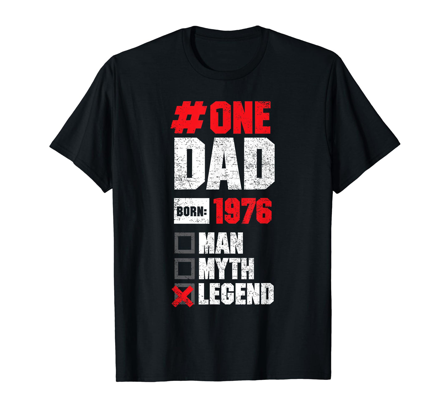 Mens 1 Number One Dad Myth Legend T-Shirt - Streetwear Style for Adults - T-Shirt, Sweatshirt, Hoodie