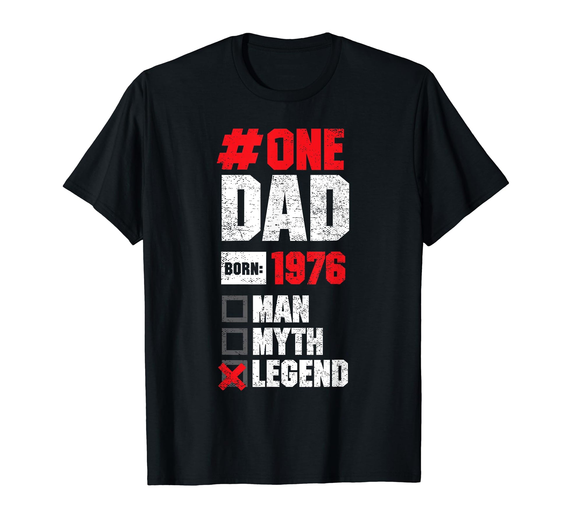 Mens 1 Number One Dad Myth Legend T-Shirt - Streetwear Style for Adults - T-Shirt, Sweatshirt, Hoodie