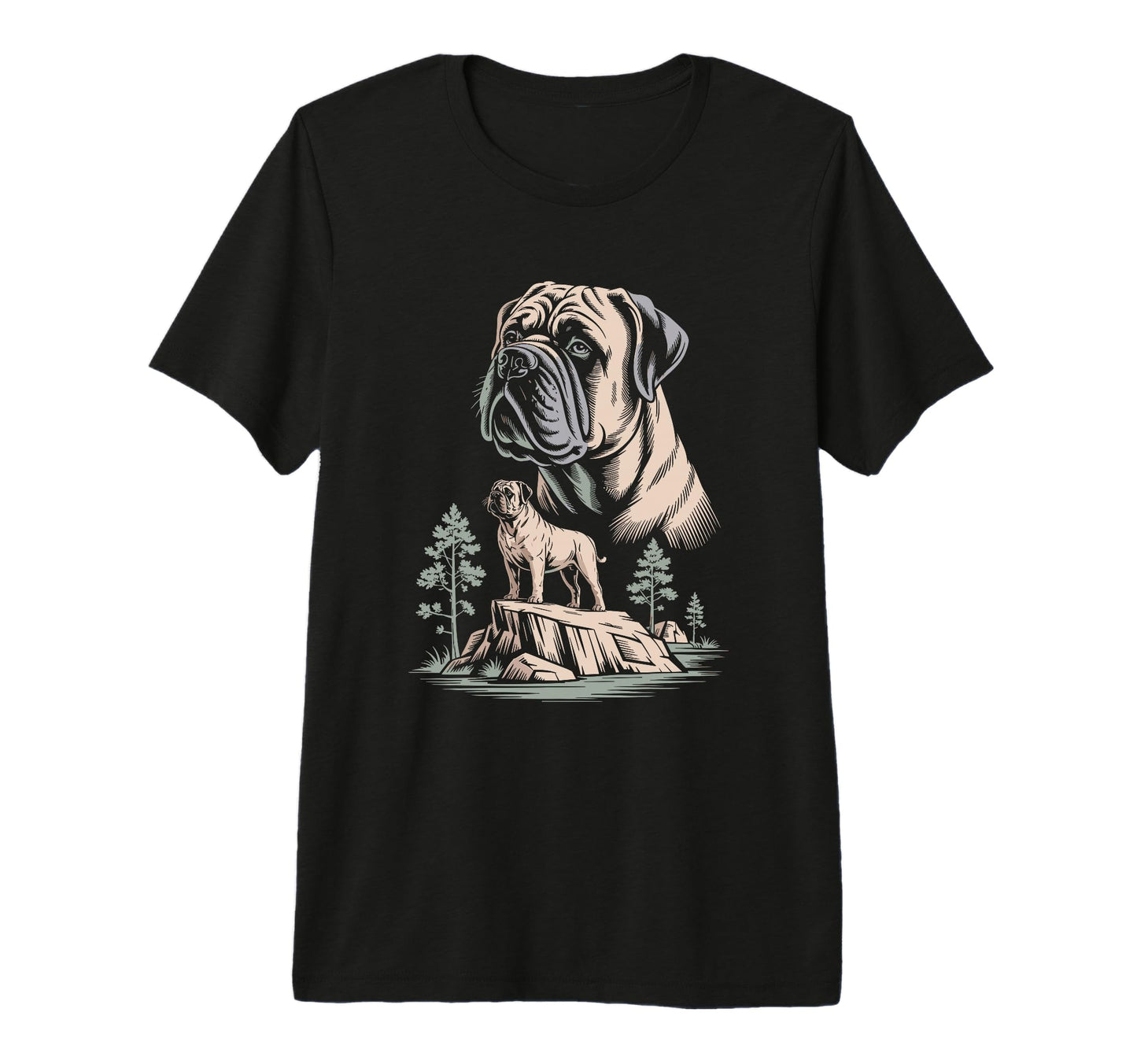 Mom Dad Bullmastiff Dog Owner Hiking Lover T-Shirt - Unique Graphic Unisex - T-Shirt, Sweatshirt, Hoodie