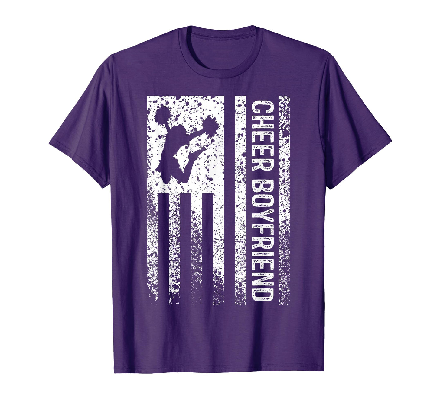 Cheer Boyfriend American Flag Bf T-Shirt - Aesthetic Graphic for Adults - T-Shirt, Sweatshirt, Hoodie