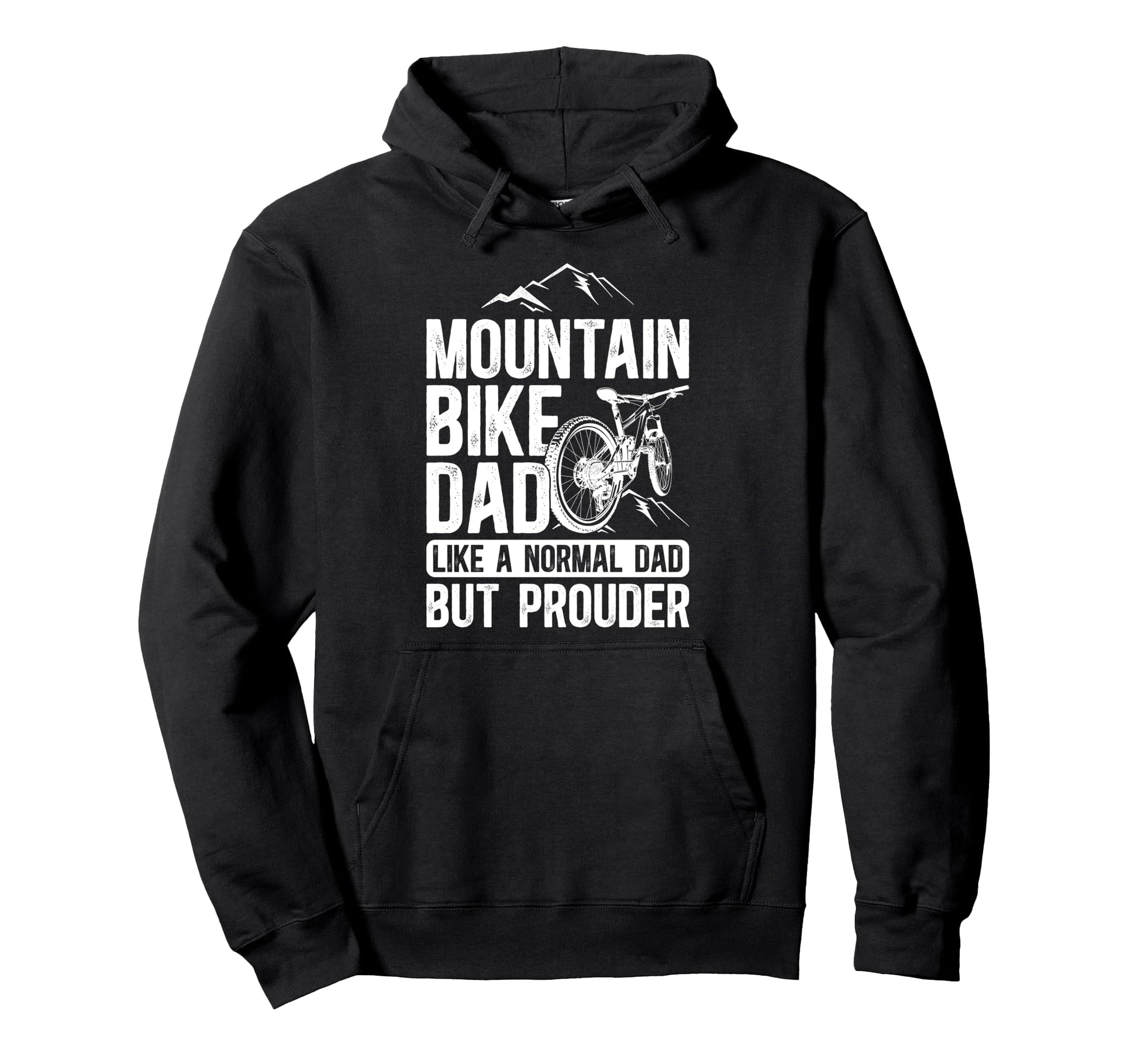 Mountain Bike Dad Mountain Biker Dad Hoodie - Minimalist Print for Adults - T-Shirt, Sweatshirt, Hoodie