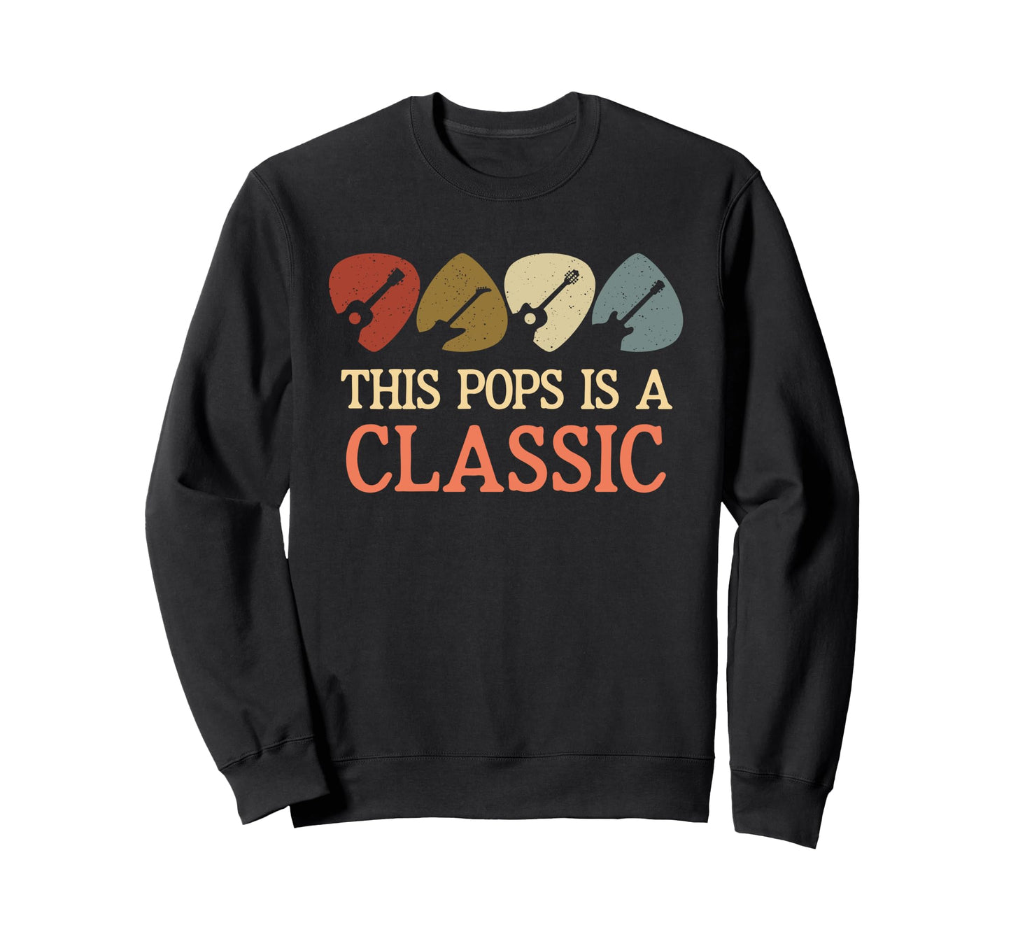 This Pops Is Guitar Pick Fathers Sweatshirt - Novelty Apparel for Adults - T-Shirt, Sweatshirt, Hoodie