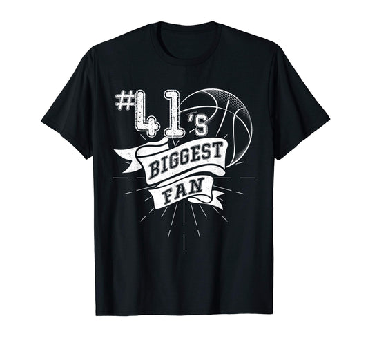 Biggest Fan Baseball Player Number 41 Dad T-Shirt - Trendy Graphic Unisex - T-Shirt, Sweatshirt, Hoodie
