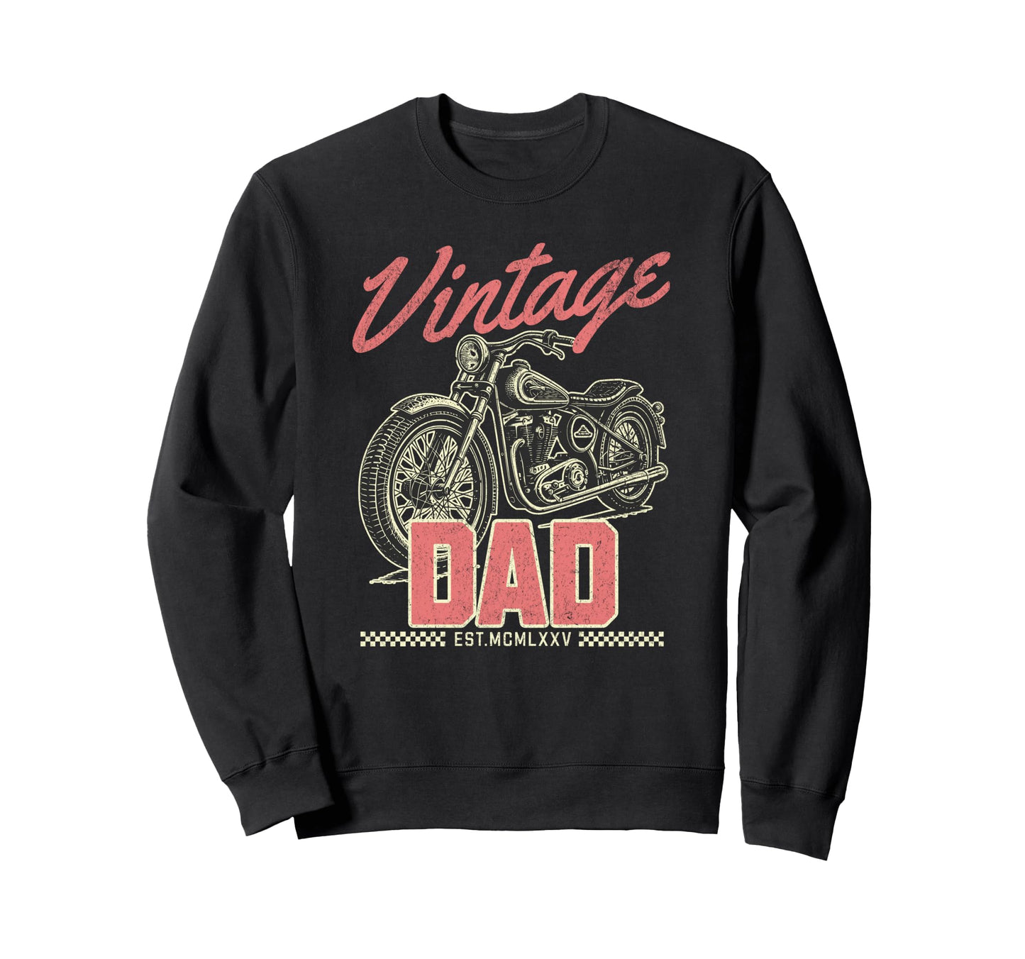 Dad Motorcycle Fathers Day Sweatshirt - Minimalist Print for Adults - T-Shirt, Sweatshirt, Hoodie