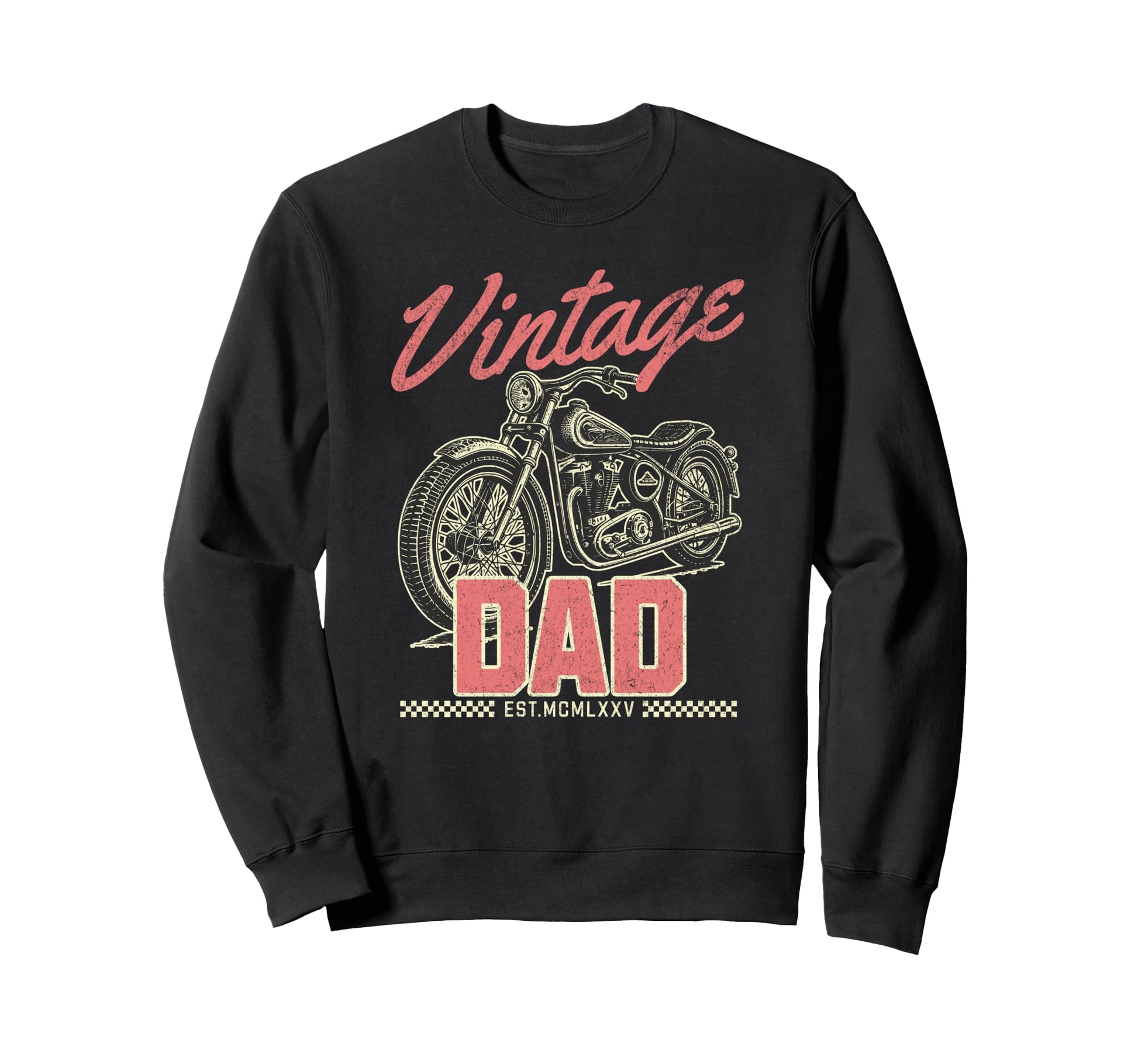 Dad Motorcycle Fathers Day Sweatshirt - Minimalist Print for Adults - T-Shirt, Sweatshirt, Hoodie