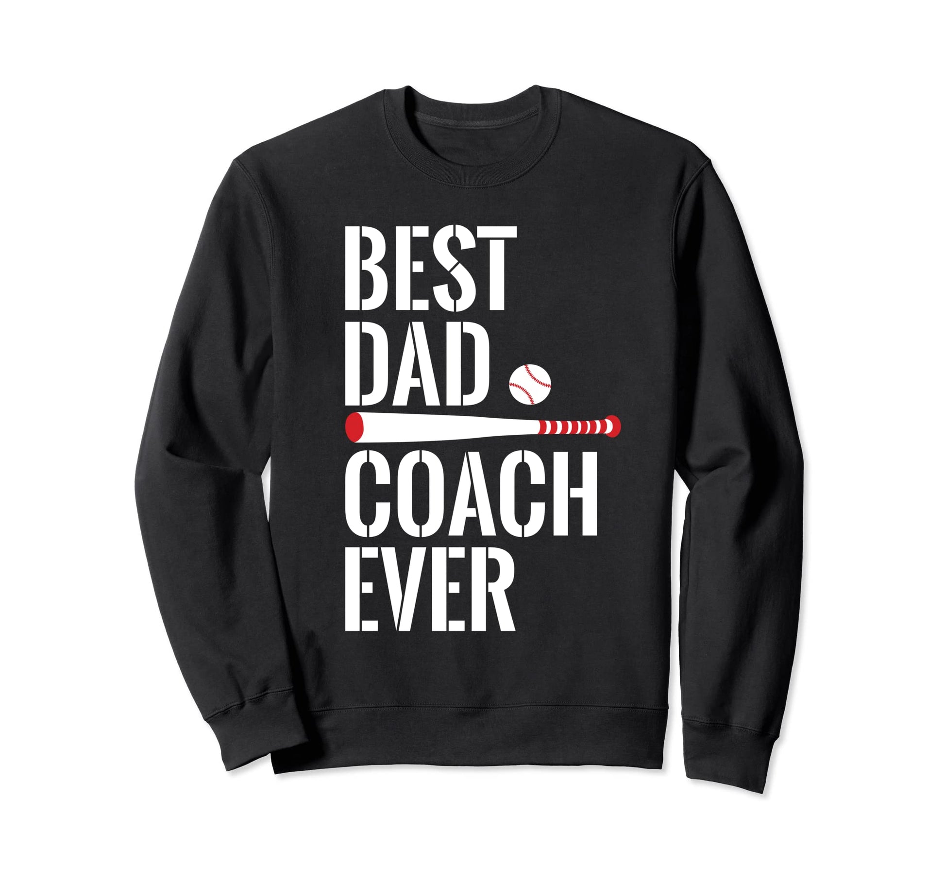 Baseball Best Dad Coach Softball Sweatshirt - Custom Art Print Unisex - T-Shirt, Sweatshirt, Hoodie