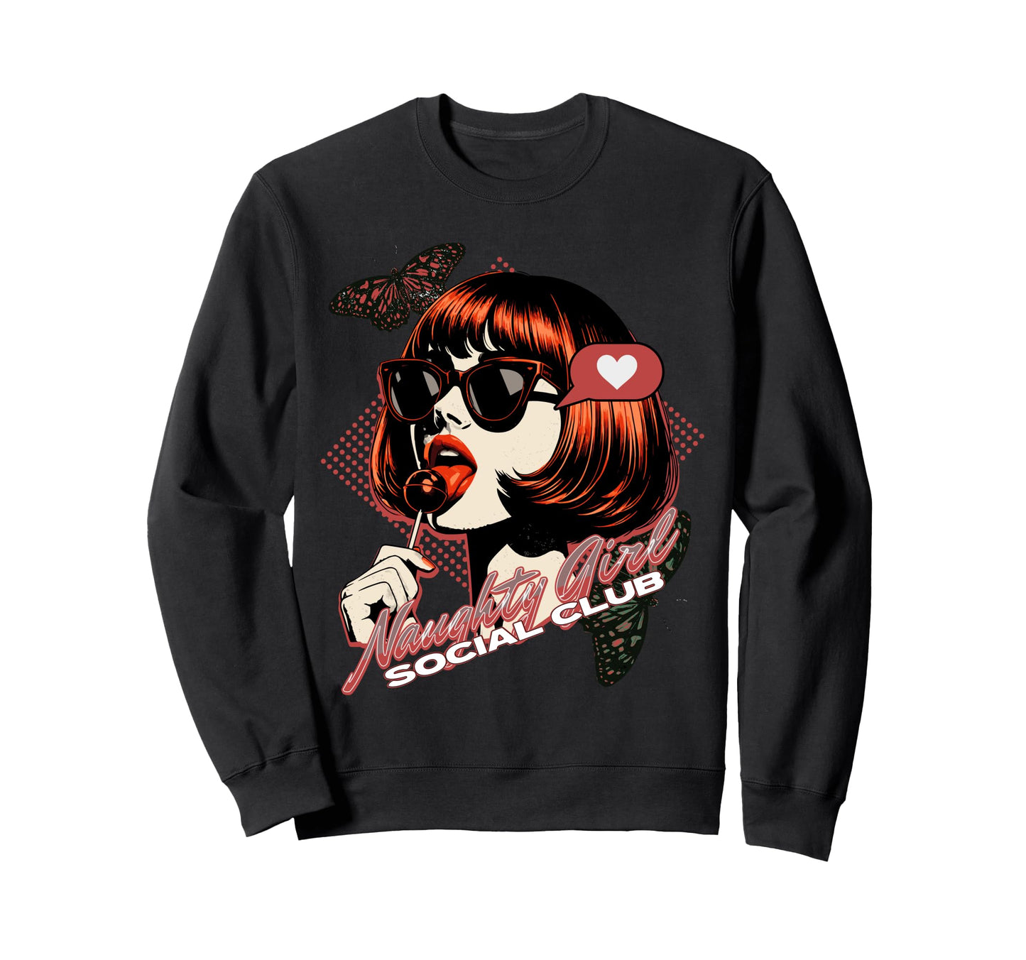 Pop Art Pin Up Bold Confident Sweatshirt - Fun Novelty Design for Adults - T-Shirt, Sweatshirt, Hoodie