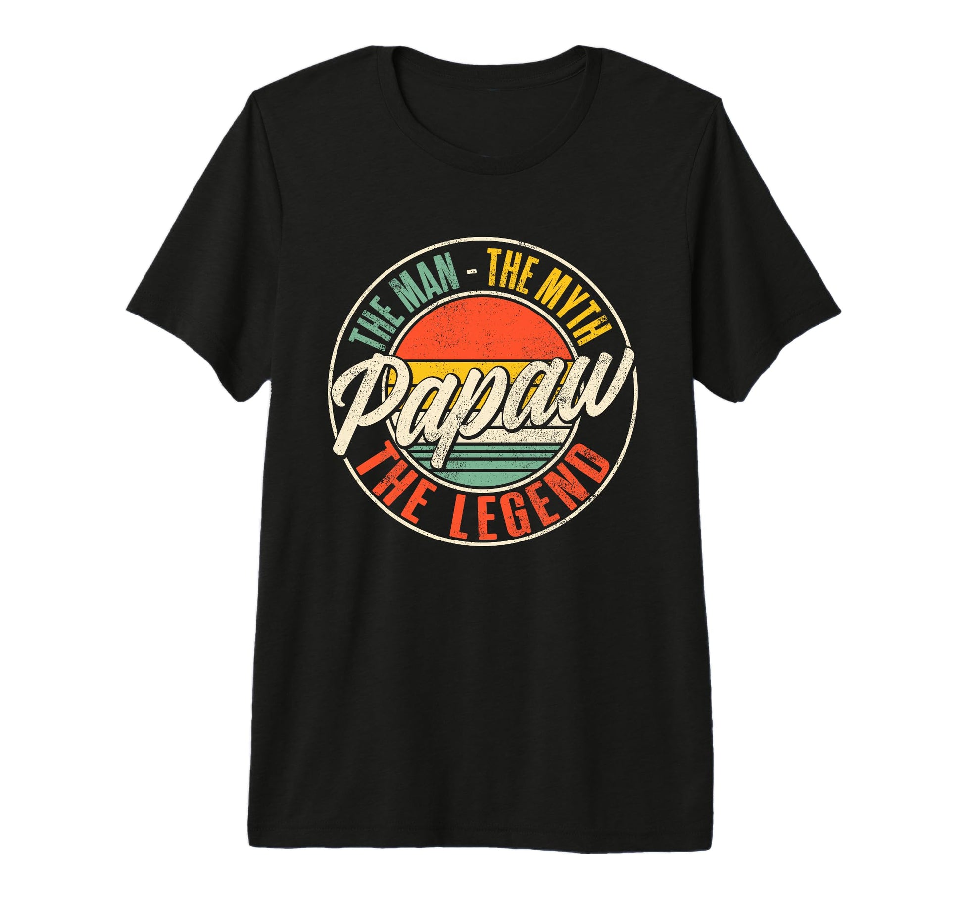 Mens Papaw Myth Legend Dad Grandpa Tri T-Shirt - Trendy Graphic for Adults - T-Shirt, Sweatshirt, Hoodie