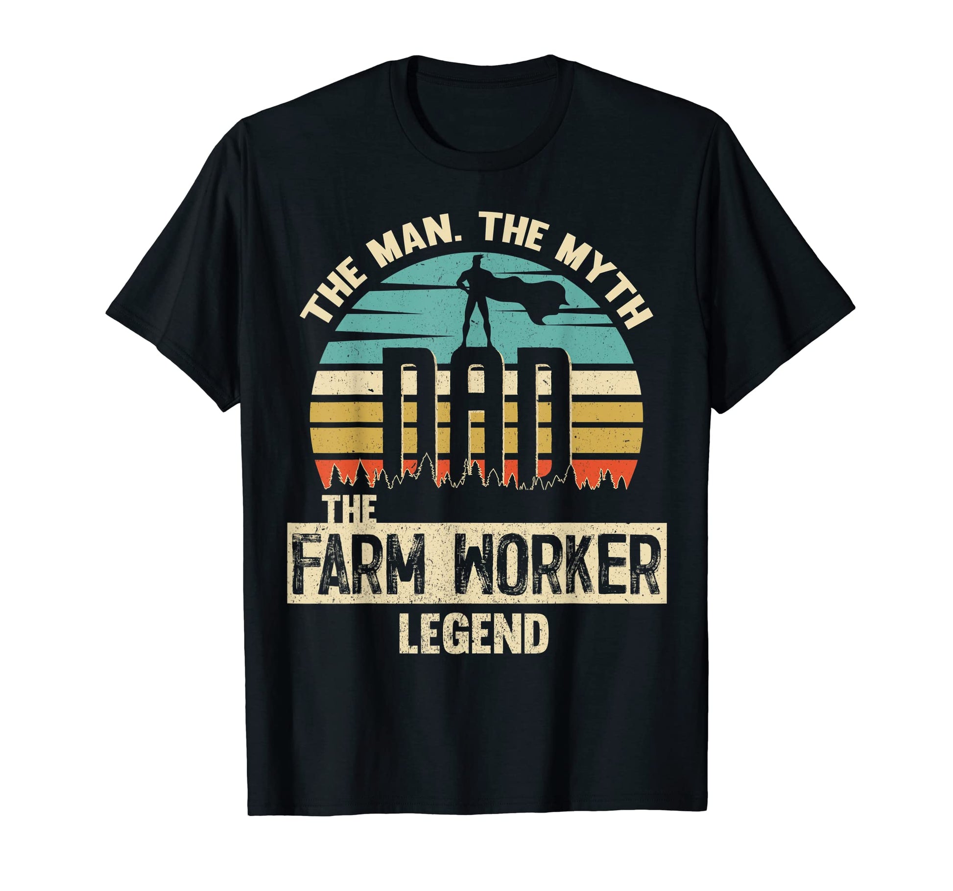 Mens Myth Legend Dad Farm Worker T-Shirt - Custom Art Print Unisex - T-Shirt, Sweatshirt, Hoodie
